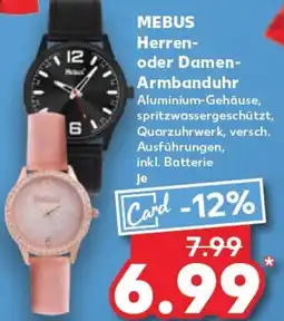 Kaufland Mebus herren- oder damen- armbanduhr tilbud