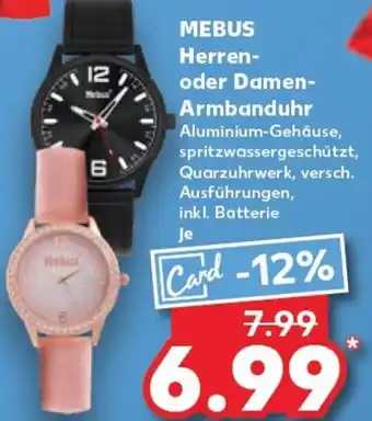 Kaufland Mebus herren- oder damen- armbanduhr tilbud