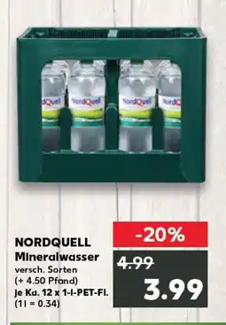 Kaufland NORDQUELL Mineralwasser tilbud