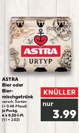 Kaufland ASTRA Bier oder bier- mischgetränk tilbud