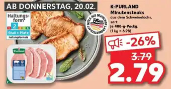 Kaufland K-PURLAND Minutensteaks tilbud