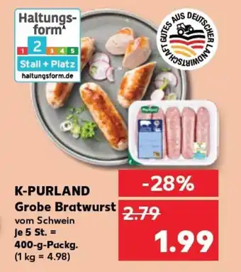 Kaufland K-purland grobe bratwurst tilbud