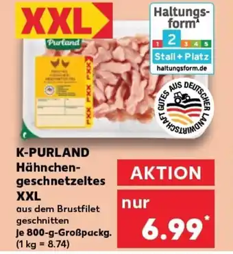 Kaufland K-purland hähnchen- geschnetzeltes xxl tilbud