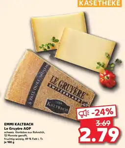 Kaufland EMMI KALTBACH Le Gruyère AOP tilbud