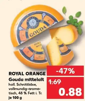 Kaufland ROYAL Orange Gouda mittelalt tilbud