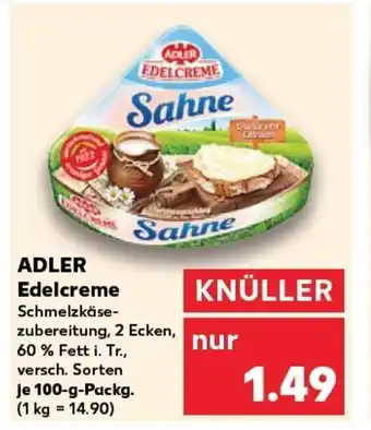 Kaufland ADLER Edelcreme tilbud