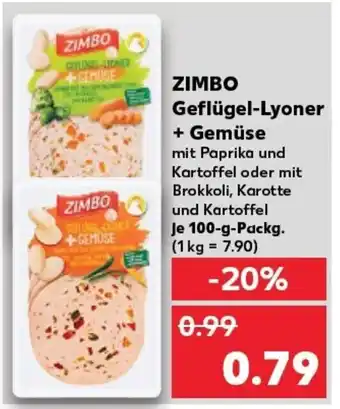 Kaufland ZIMBO Geflügel-Lyoner + Gemüse tilbud