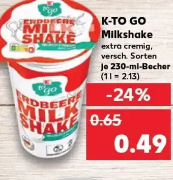 Kaufland K-TO GO Milkshake tilbud