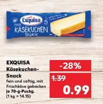 Kaufland EXQUISA Käsekuchen- Snack tilbud