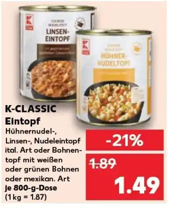 Kaufland K-CLASSIC Eintopf tilbud