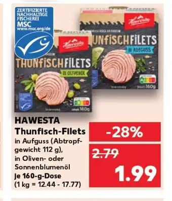 Kaufland HAWESTA Thunfisch-Filets tilbud