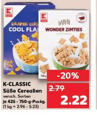 Kaufland K-CLASSIC Süße Cerealien tilbud