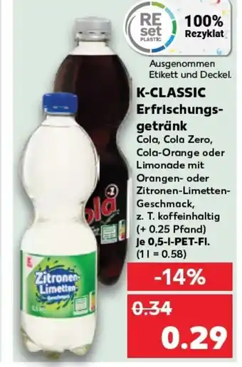 Kaufland K-CLASSIC Erfrischungs- getränk tilbud