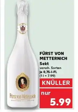 Kaufland FÜRST VON METTERNICH Sekt tilbud