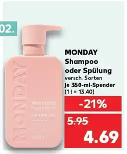 Kaufland MONDAY Shampoo oder Spülung tilbud