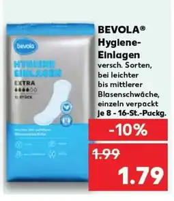 Kaufland BEVOLA Hygiene- Einlagen tilbud