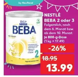 Kaufland NESTLÉ BEBA 2 oder 3 tilbud