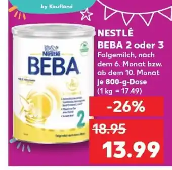 Kaufland NESTLÉ BEBA 2 oder 3 tilbud