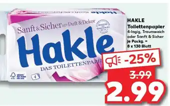 Kaufland DE HAKLE Toilettenpapier tilbud