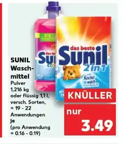 Kaufland SUNIL Waschmittel tilbud