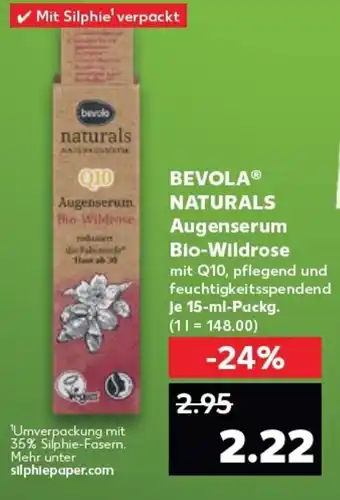 Kaufland BEVOLA NATURALS Augenserum Bio-Wildrose tilbud