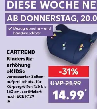 Kaufland CARTREND Kindersitz- erhöhung KIDS tilbud