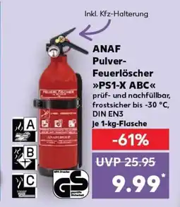 Kaufland ANAF Pulver- Feuerlöscher PS1-X ABC tilbud