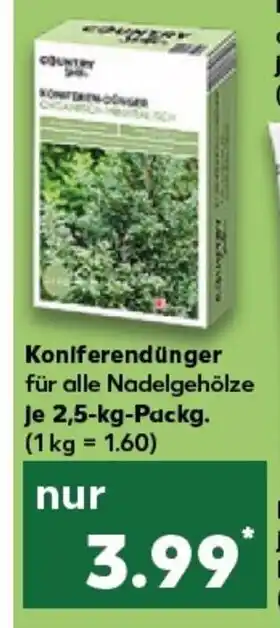 Kaufland Koniferendünger für alle Nadelgehölze tilbud