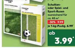 Kaufland Schatten- oder Spiel- und Sport-Rasen tilbud