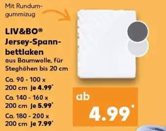 Kaufland LIV&BO® Jersey-Spann- bettlaken tilbud