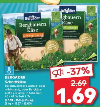 Kaufland BERGADER Schnittkäse tilbud