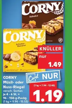 Kaufland CORNY Müsli- oder Nuss-Riegel tilbud