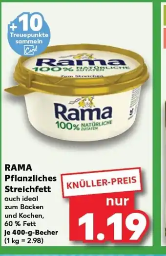 Kaufland RAMA Pflanzliches Streichfett tilbud