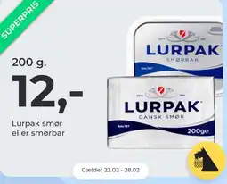 Netto LURPAK smør eller smørbar tilbud