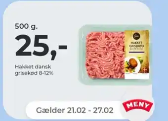 Netto Hakket dansk grisekød 8-12% tilbud