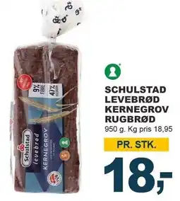 Let-Køb SCHULSTAD LEVEBRØD KERNEGROV RUGBRØD tilbud