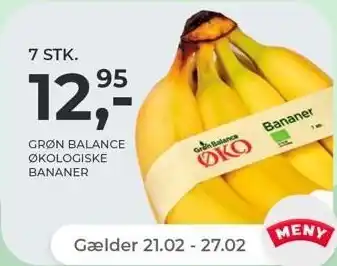 Netto Grøn Balance økologiske bananer, 7 stk tilbud