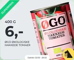 Netto ØGO økologiske hakkede tomater, 400 g tilbud