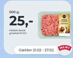 Netto Hakket dansk grisekød 8-12%, 500 g tilbud