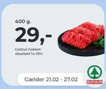 Netto Gestus hakket oksekød 14-18%, 400 g tilbud