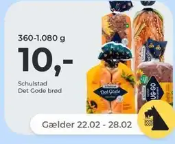 Netto Schulstad Det Gode brød, 360-1.080 g tilbud