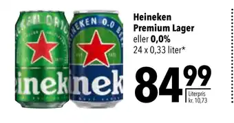 Citti Heineken Premium Lager eller 0,0% tilbud