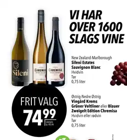 Citti Vingård Krems Grüner Veltliner eller Blauer Zweigelt Edition Chremisa tilbud