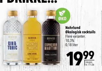 Citti Nohrlund Økologisk cocktails tilbud