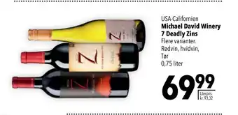 Citti Michael David Winery 7 Deadly Zins tilbud