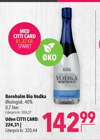 Citti Bornholm Bio Vodka tilbud