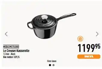 Imerco Le creuset kasserolle tilbud