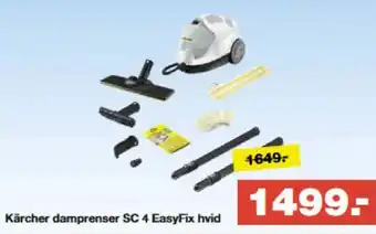 Bauhaus Kärcher damprenser SC 4 EasyFix hvid tilbud