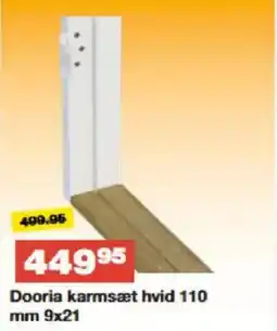 Bauhaus Dooria karmsæt hvid 110 mm 9x21 tilbud