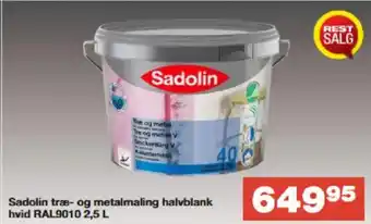 Bauhaus Sadolin træ- og metalmaling halvblank tilbud